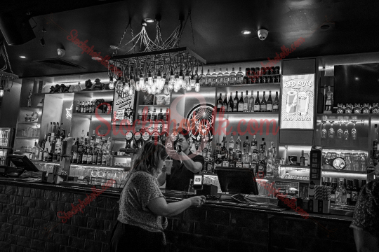 A relatively peaceful bar