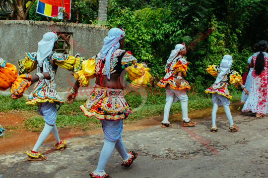 Local perahera, dancing group